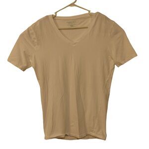 Tommy John Tshirt Mens L Large White V-neck Cotton Basics Stretch short sleeve